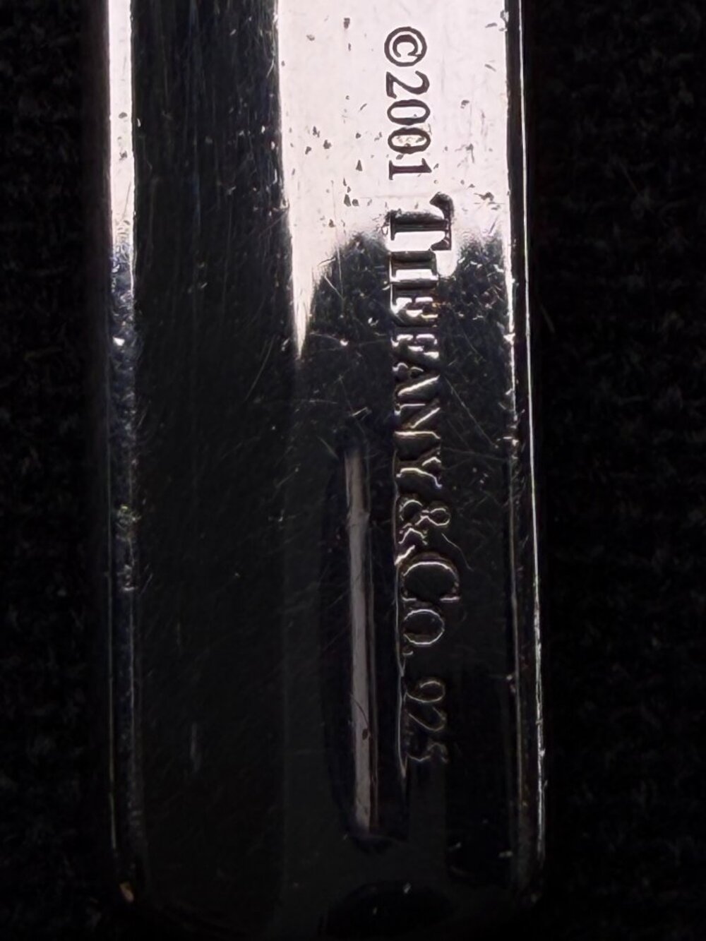 TIFFANY and CO 1837 Sterling Silver 925 18" Bar Pendant Necklace Vintage - Picture 7 of 13